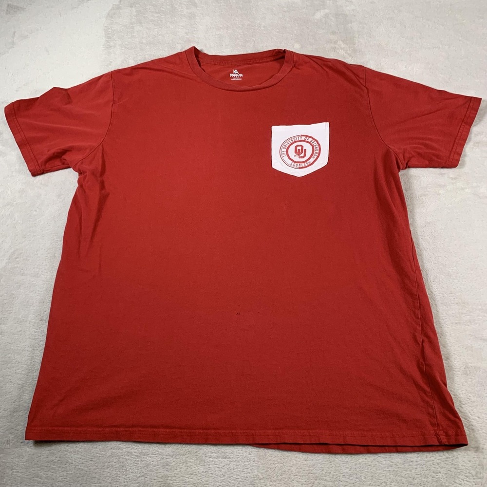 Oklahoma Sooners Shirt Mens 2XL Red NCAA Football University Tee Knights Apparel
